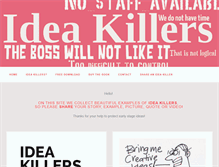 Tablet Screenshot of ideakillers.net